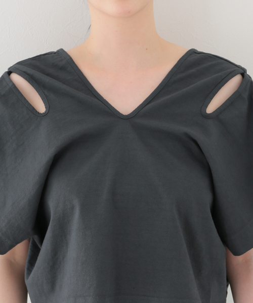 R JUBILEE（アールジュビリー）の「【R JUBILEE/アール ジュビリー】LAYERED TEE：カットソー（Tシャツ/カットソー・レディース・チャコールグレー・FREE）」の22枚目の写真