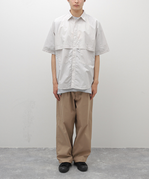 BAMBOO SHOOTS（バンブーシュート）の「【BAMBOO SHOOTS / バンブーシュート】S/S VENTILATION SHIRT-CHEC（シャツ/ブラウス・メンズ・グレー・MEDIUM/LARGE）」の2枚目の写真