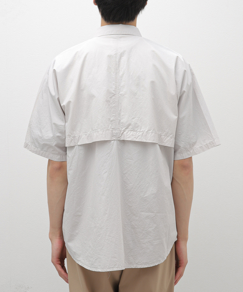 BAMBOO SHOOTS（バンブーシュート）の「【BAMBOO SHOOTS / バンブーシュート】S/S VENTILATION SHIRT-CHEC（シャツ/ブラウス・メンズ・グレー・MEDIUM/LARGE）」の5枚目の写真