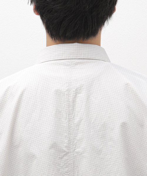 BAMBOO SHOOTS（バンブーシュート）の「【BAMBOO SHOOTS / バンブーシュート】S/S VENTILATION SHIRT-CHEC（シャツ/ブラウス・メンズ・グレー・MEDIUM/LARGE）」の7枚目の写真