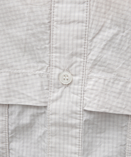BAMBOO SHOOTS（バンブーシュート）の「【BAMBOO SHOOTS / バンブーシュート】S/S VENTILATION SHIRT-CHEC（シャツ/ブラウス・メンズ・グレー・MEDIUM/LARGE）」の11枚目の写真