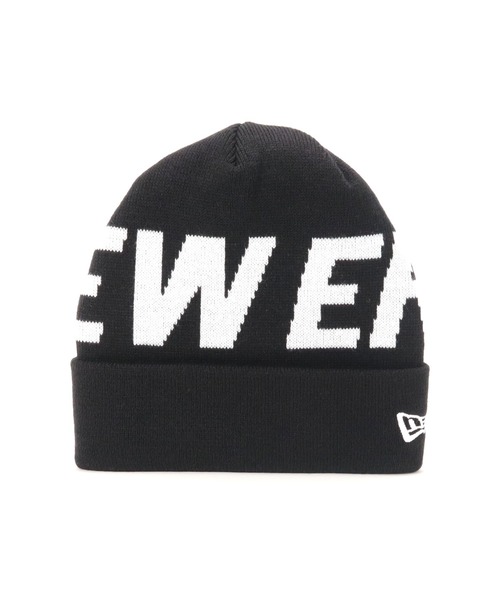 NEW ERA(ニューエラ)の「ニューエラ ニット帽 カフ ビッグロゴ(ニットキャップ/ビーニー・メンズ・ブラック系/ブラック/ネイビー/ホワイト・FREE)」の5枚目の写真