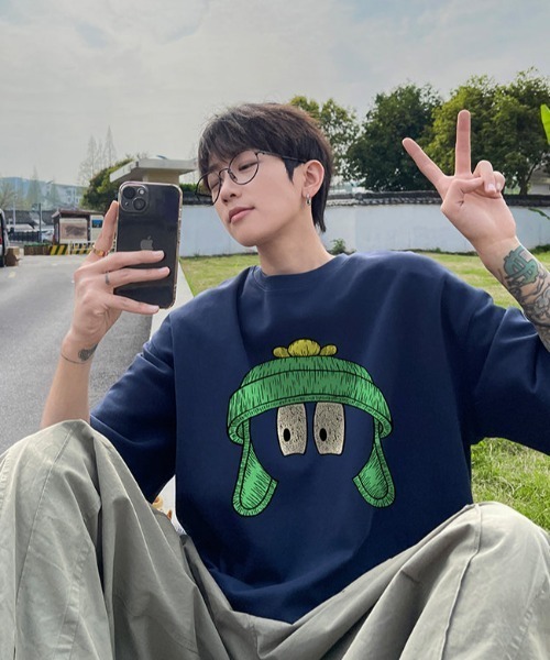 MGV(エムジーヴィー)の「センタープリントロゴTシャツ(Tシャツ/カットソー・メンズ・ブルー/ダークグレー/ホワイト/グリーン/レッド/ブラック/ベージュ・MEDIUM/LARGE/X-LARGE)」の14枚目の写真