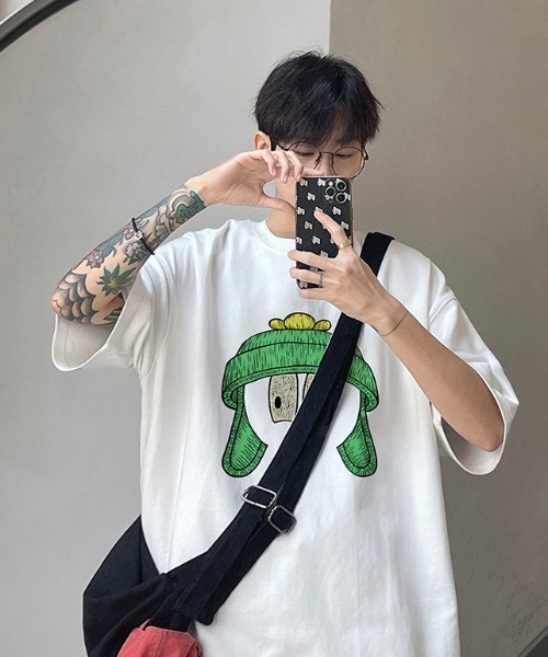 MGV(エムジーヴィー)の「センタープリントロゴTシャツ(Tシャツ/カットソー・メンズ・ブルー/ダークグレー/ホワイト/グリーン/レッド/ブラック/ベージュ・MEDIUM/LARGE/X-LARGE)」の8枚目の写真