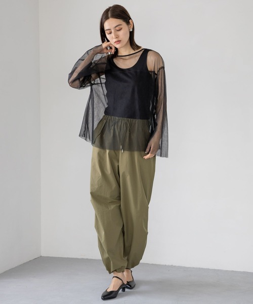 LEPSIM（レプシィム）の「チュール2SETプルオーバー　908506（Tシャツ/カットソー・レディース・オフホワイト/ブラック/ピンク・FREE）」の10枚目の写真