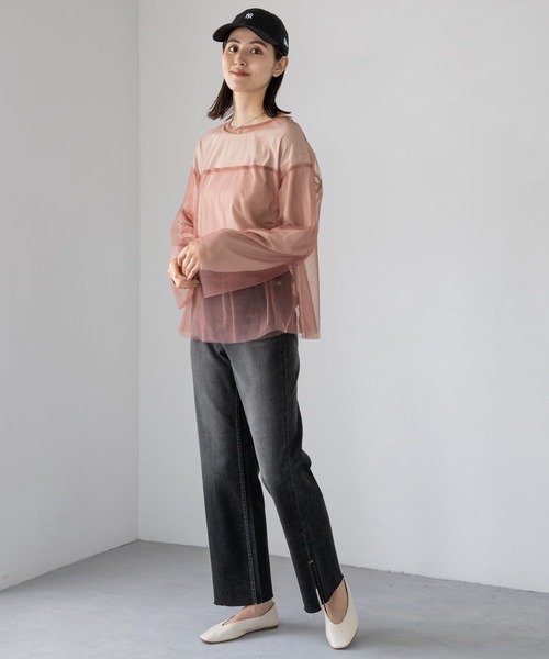 LEPSIM（レプシィム）の「チュール2SETプルオーバー　908506（Tシャツ/カットソー・レディース・オフホワイト/ブラック/ピンク・FREE）」の13枚目の写真