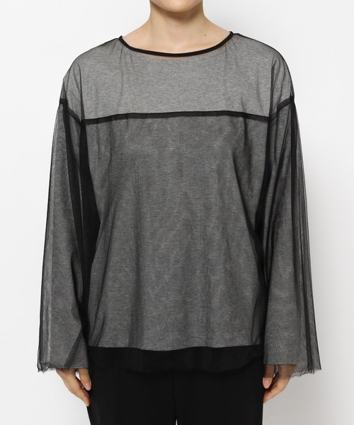 LEPSIM（レプシィム）の「チュール2SETプルオーバー　908506（Tシャツ/カットソー・レディース・オフホワイト/ブラック/ピンク・FREE）」の15枚目の写真