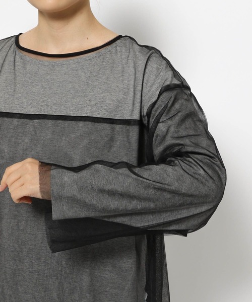 LEPSIM（レプシィム）の「チュール2SETプルオーバー　908506（Tシャツ/カットソー・レディース・オフホワイト/ブラック/ピンク・FREE）」の19枚目の写真