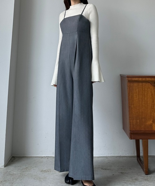 ハイウエストサロペットパンツ