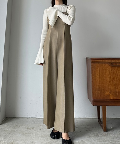 ハイウエストサロペットパンツ