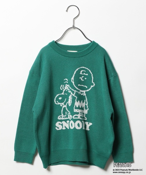 BAYFLOW（ベイフロー）の「【SNOOPY＆FRIENDS meets BAYFLOW】ハッピーナッツニット（KIDS)（ニット/セーター・キッズ・パープル/オフホワイト/ブルー/グリーン/ピンク/ブラック・110cm/120cm/130cm/140cm）」の10枚目の写真