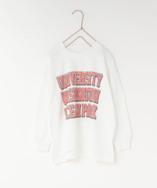 LOWRYS FARM(ローリーズファーム)の「アソートロゴプリントTシャツロングスリーブ 972445(Tシャツ/カットソー・キッズ・ブルー/アイボリー/グレー/ホワイト/チャコールグレー・110cm/120cm/130cm/140cm/150cm)」の13枚目の写真