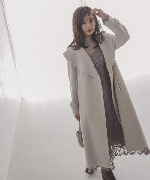 プロポーションボディドレッシング ガウンロングコート Sサイズ ベージュ 未使用 プロポーションボディドレッシング PROPORTION BODY DRESSING