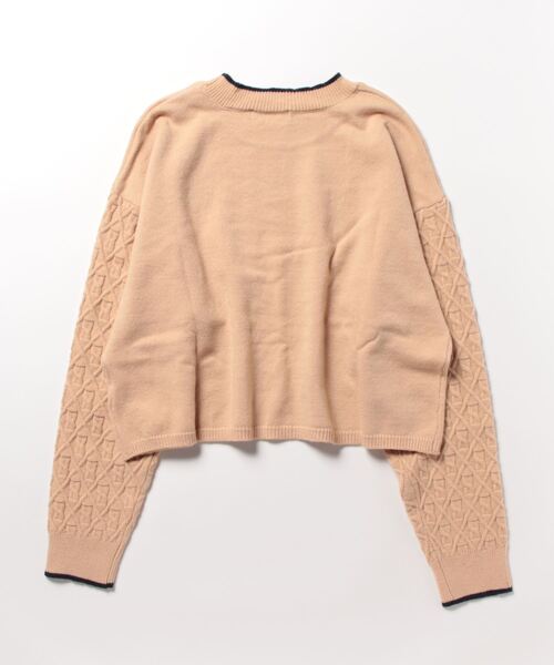 179/WG（イチナナキュウダブルジー）の「ダイヤ柄ニットプルオーバー（ニット/セーター・レディース・ベージュ/サックスブルー/オフホワイト・FREE）」の15枚目の写真