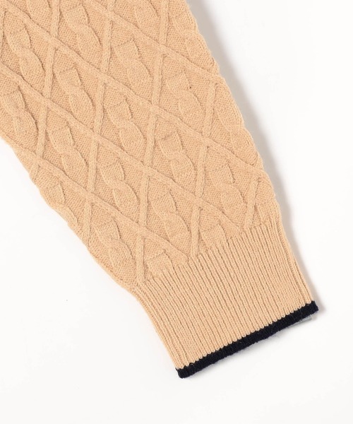 179/WG（イチナナキュウダブルジー）の「ダイヤ柄ニットプルオーバー（ニット/セーター・レディース・ベージュ/サックスブルー/オフホワイト・FREE）」の9枚目の写真