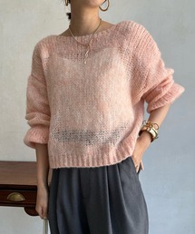 DouDou（ドゥドゥ）の「【WEB限定】裾チュールドッキングニット