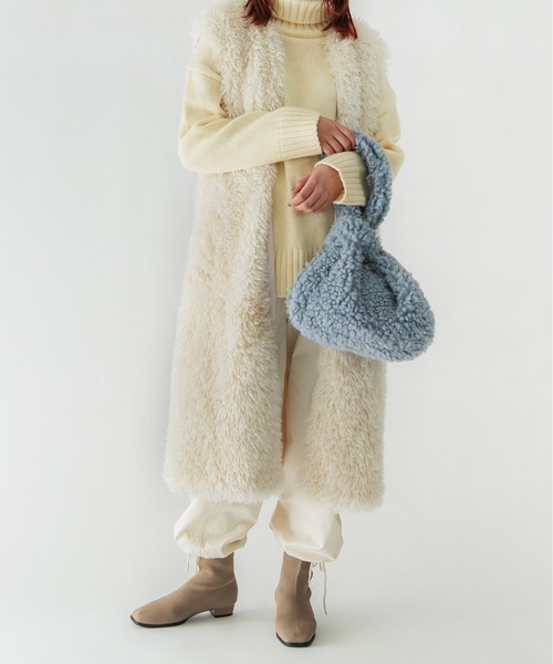 CONTROL FREAK（コントロールフリーク）の「CONTROL FREAK(コントロールフリーク)ボリュームボアバッグ（ハンドバッグ・レディース・ブラウン/ブルー/ベージュ・FREE）」の11枚目の写真