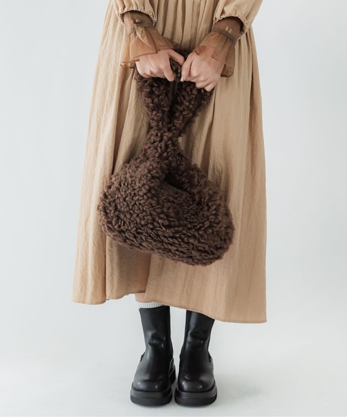 CONTROL FREAK（コントロールフリーク）の「CONTROL FREAK(コントロールフリーク)ボリュームボアバッグ（ハンドバッグ・レディース・ブラウン/ブルー/ベージュ・FREE）」の21枚目の写真