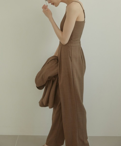ACYM（アシーム）の「Latte color slim オールインワン（つなぎ/オールインワン・レディース・ブラウン/ベージュ・FREE）」の4枚目の写真
