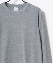 Champion/チャンピオン コットンUSA ワッフル 無地 ロゴ ワンポイント刺繍 ロングスリーブTシャツ