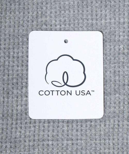 Champion（チャンピオン）の「Champion/チャンピオン コットンUSA ワッフル 無地 ロゴ ワンポイント刺繍 ロングスリーブTシャツ（Tシャツ/カットソー・メンズ・オリーブ/ブラック/グレー/ネイビー/ホワイト・L/M/XL）」の16枚目の写真