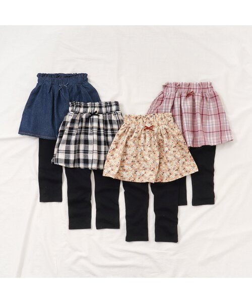 apres les cours（アプレレクール）の「【WEB限定】4柄スカッツ（スカート・キッズ・レンガ/ブラック/ブルー/ラベンダー・90/120/130/100/80/140/110）」の5枚目の写真