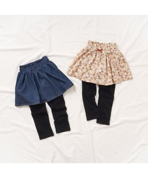 apres les cours（アプレレクール）の「【WEB限定】4柄スカッツ（スカート・キッズ・レンガ/ブラック/ブルー/ラベンダー・90/120/130/100/80/140/110）」の6枚目の写真