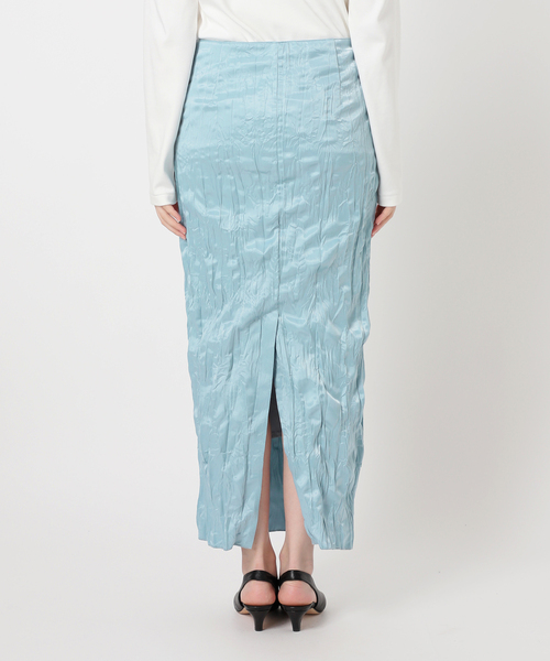 Noble（ノーブル）の「サテンワッシャースカート（スカート・レディース・ライトグレー/サックスブルー・36/38）」の10枚目の写真