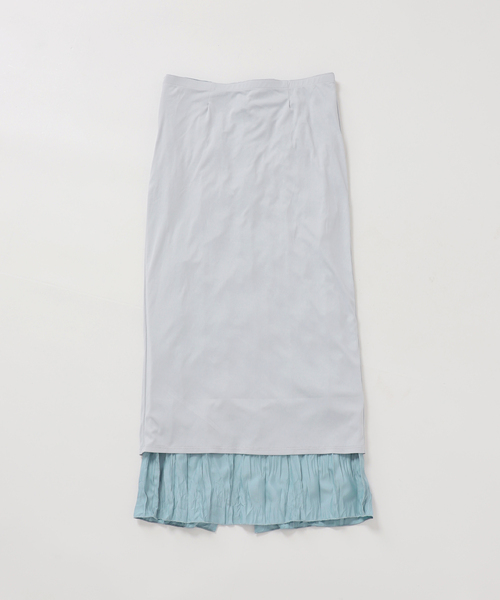 Noble（ノーブル）の「サテンワッシャースカート（スカート・レディース・ライトグレー/サックスブルー・36/38）」の16枚目の写真