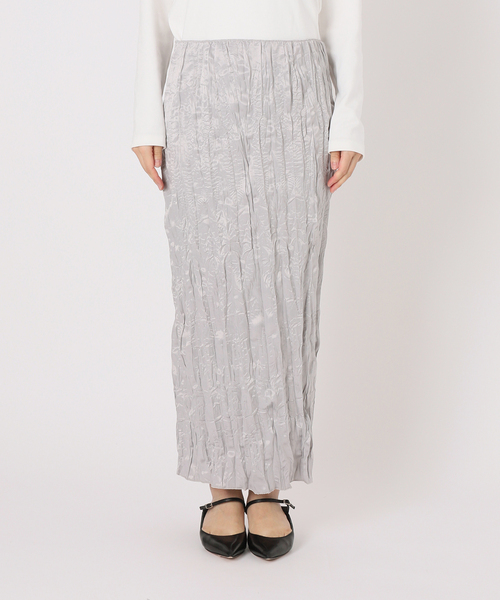 Noble（ノーブル）の「サテンワッシャースカート（スカート・レディース・ライトグレー/サックスブルー・36/38）」の18枚目の写真