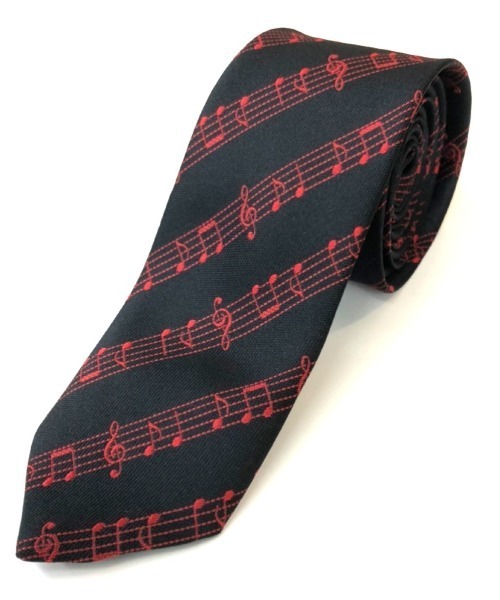 Sakka（サッカ）の「ネクタイ　総柄　音符　日本製（ネクタイ・メンズ・ライトグレー/ブラック/ネイビー/レッド/ブラック系その他・FREE）」の3枚目の写真