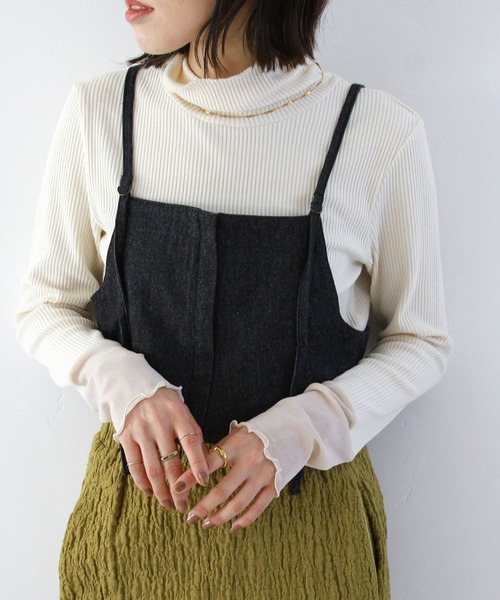 Crisp（クリスプ）の「フロントジップキャミトップス（キャミソール・レディース・ブラック/アイボリー/ベージュ・FREE）」の20枚目の写真