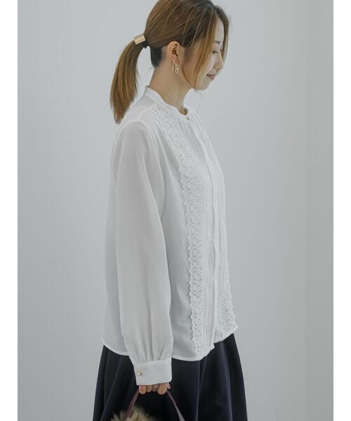 Te chichi(テチチ)の「金釦フロントレースブラウス(シャツ/ブラウス・レディース・チャコールグレー/オフホワイト/ベージュ・F)」の11枚目の写真