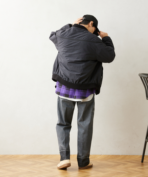 TOWNCRAFT（タウンクラフト）の「【TOWNCRAFT / タウンクラフト】別注 オーバーサイズ ダービージャケット（ブルゾン・メンズ・ブラック/ベージュ・MEDIUM/LARGE）」の7枚目の写真