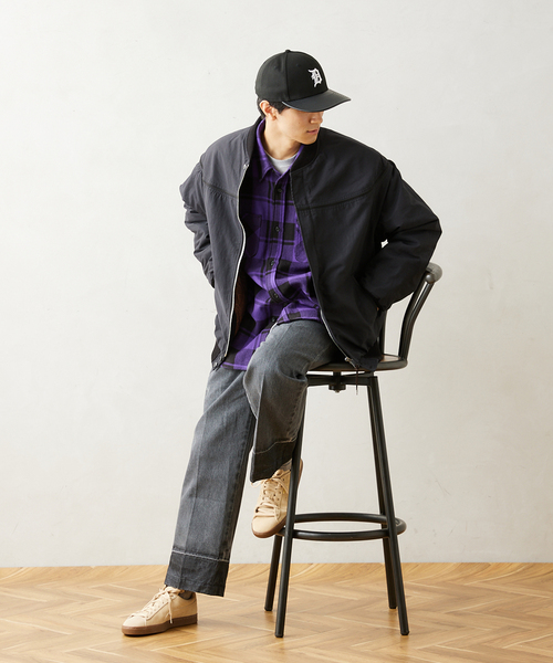 TOWNCRAFT（タウンクラフト）の「【TOWNCRAFT / タウンクラフト】別注 オーバーサイズ ダービージャケット（ブルゾン・メンズ・ブラック/ベージュ・MEDIUM/LARGE）」の9枚目の写真