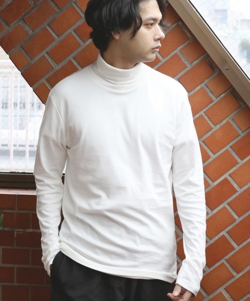8(eight)(エイト)の「スムースタートルロンT(Tシャツ/カットソー・メンズ・ホワイト/グレー系その他/ネイビー/グリーン/ブラック/杢グレー・X-LARGE/MEDIUM/LARGE)」の3枚目の写真