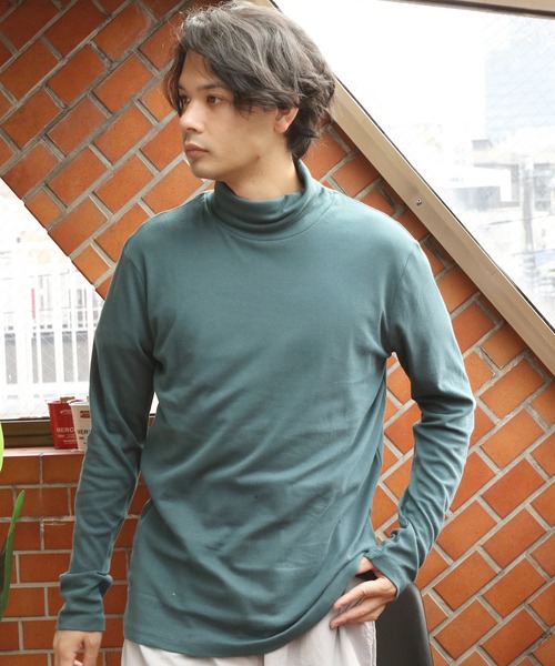 8(eight)(エイト)の「スムースタートルロンT(Tシャツ/カットソー・メンズ・ホワイト/グレー系その他/ネイビー/グリーン/ブラック/杢グレー・X-LARGE/MEDIUM/LARGE)」の1枚目の写真