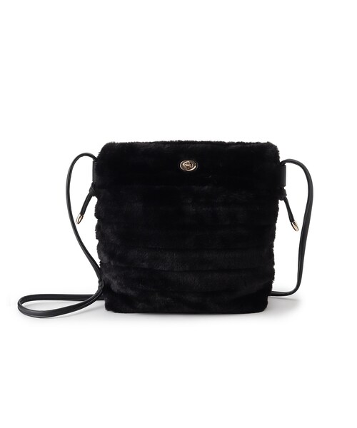 SHOO・LA・RUE(シューラルー)の「◆シーズンムード高まる フェイクファー ショルダーバッグ(ショルダーバッグ・レディース・ベージュ系2/ブラウン系1/アイボリー系2/ブラック系2/グレー系2・00)」の2枚目の写真