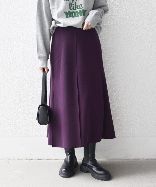 セール】SHIPS any: エア ニードル タック ミディ スカート（スカート