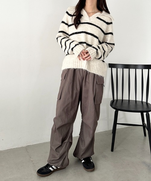 MYMOOD.(マイムード)の「ルーズカーゴパンツ(カーゴパンツ・レディース・カーキ/グレー/ブラック・S/M/L)」の18枚目の写真