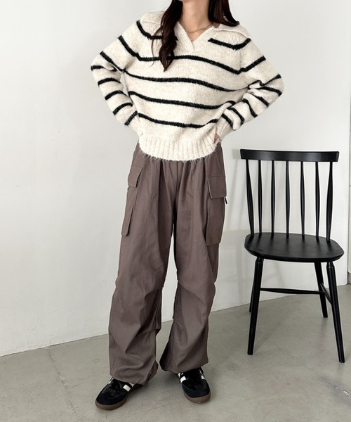 MYMOOD.(マイムード)の「ルーズカーゴパンツ(カーゴパンツ・レディース・カーキ/グレー/ブラック・S/M/L)」の17枚目の写真