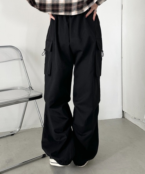MYMOOD.(マイムード)の「ルーズカーゴパンツ(カーゴパンツ・レディース・カーキ/グレー/ブラック・S/M/L)」の9枚目の写真