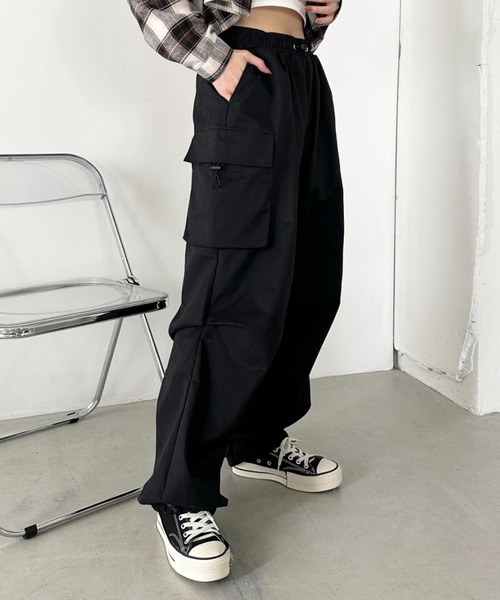 MYMOOD.(マイムード)の「ルーズカーゴパンツ(カーゴパンツ・レディース・カーキ/グレー/ブラック・S/M/L)」の7枚目の写真