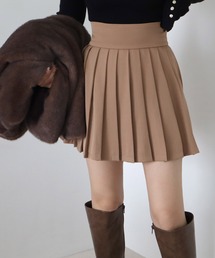 ハイウエストプリーツミニスカート