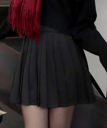 ハイウエストプリーツミニスカート