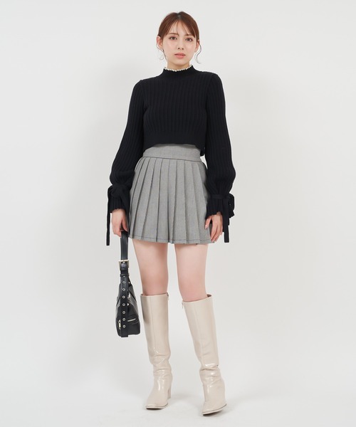ROYAL PARTY（ロイヤルパーティー）の「ハイウエストプリーツミニスカート（スカート・レディース・ブラック/チェック/ベージュ・FREE）」の18枚目の写真
