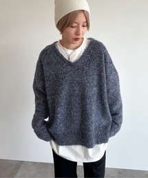 起毛Vニットプルオーバー【ZOZOTOWN限定アイテム】