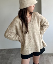 起毛Vニットプルオーバー【ZOZOTOWN限定アイテム】