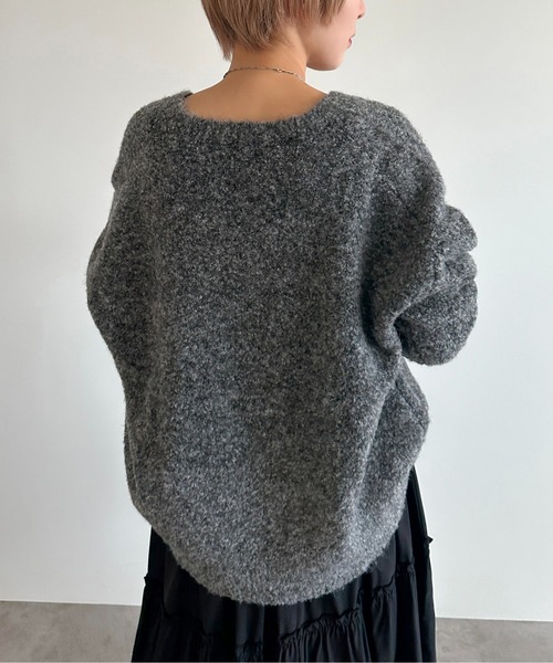 apres jour mignon(アプレジュールミニョン)の「起毛Vニットプルオーバー【ZOZOTOWN限定アイテム】(ニット/セーター・レディース・チャコールグレー/アイボリー/ネイビー・X-LARGE/フリー)」の20枚目の写真