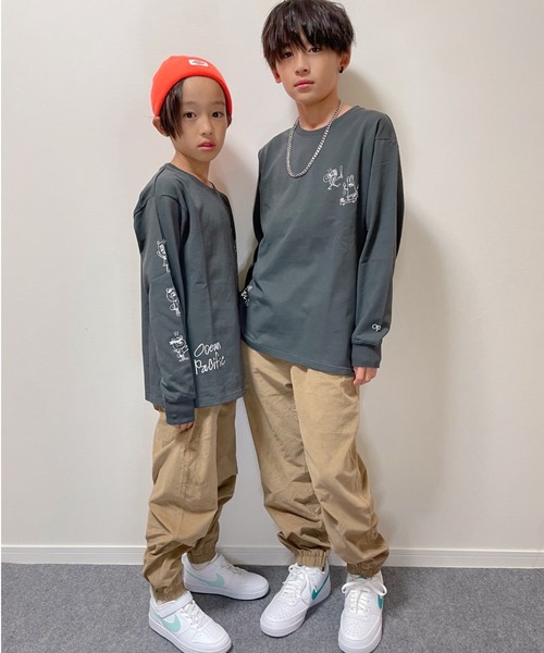 ムラサキスポーツ by RiY（ムラサキスポーツバイアールアイワイ）の「OP/オーピー キッズ ロンT DTEE 583073（Tシャツ/カットソー・キッズ・ホワイト/ブラック・120cm/150cm/110cm/160cm/100cm/140cm/130cm）」の5枚目の写真